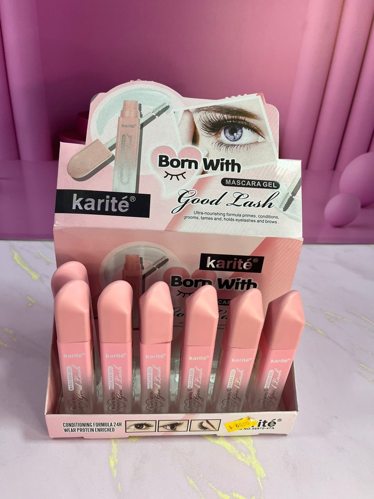 Pestañina en gel tapa rosada Karite