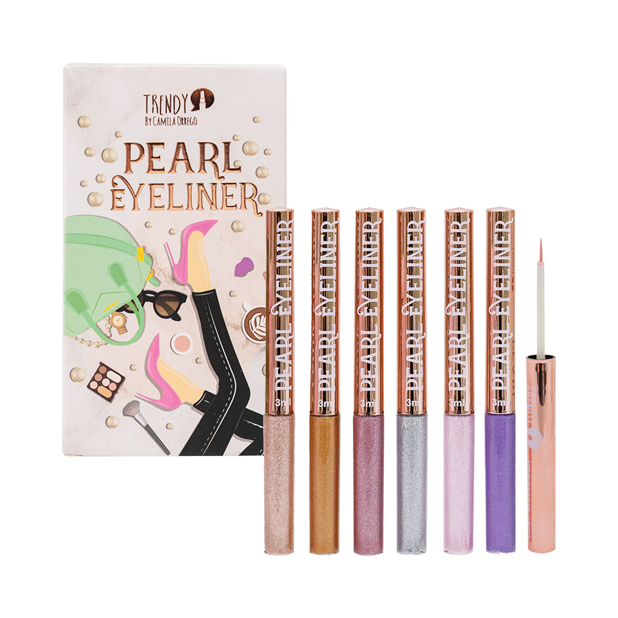 Kit x6 delineadores perlados TRENDY
