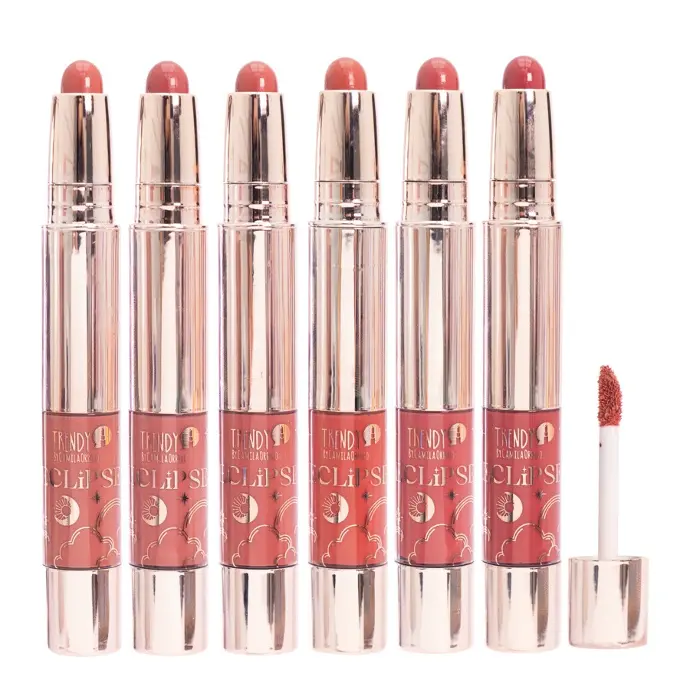 Labial doble barra y gloss eclipse TRENDY