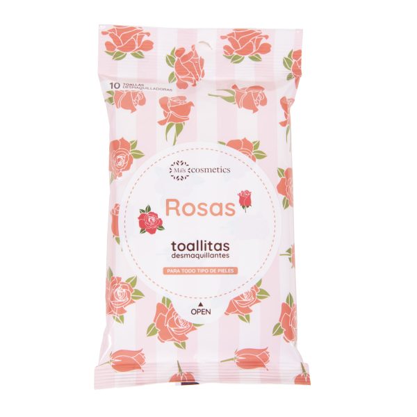 Toalla desmaquillante rosas x10 Miis cosmetics
